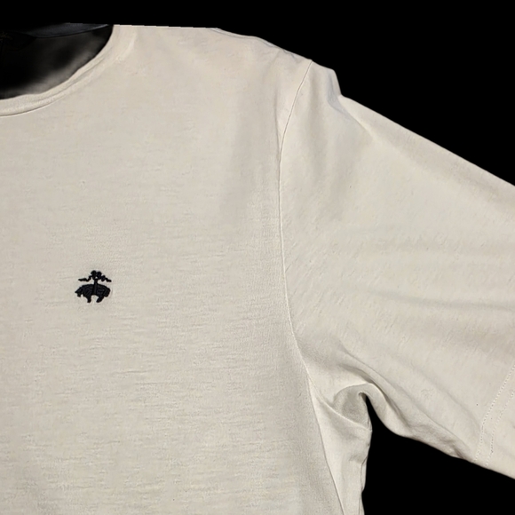 Brooks Brothers Supima® Cotton Logo T-Shirt - White SZ Large 22 P2P 28.5" L - Picture 7 of 8